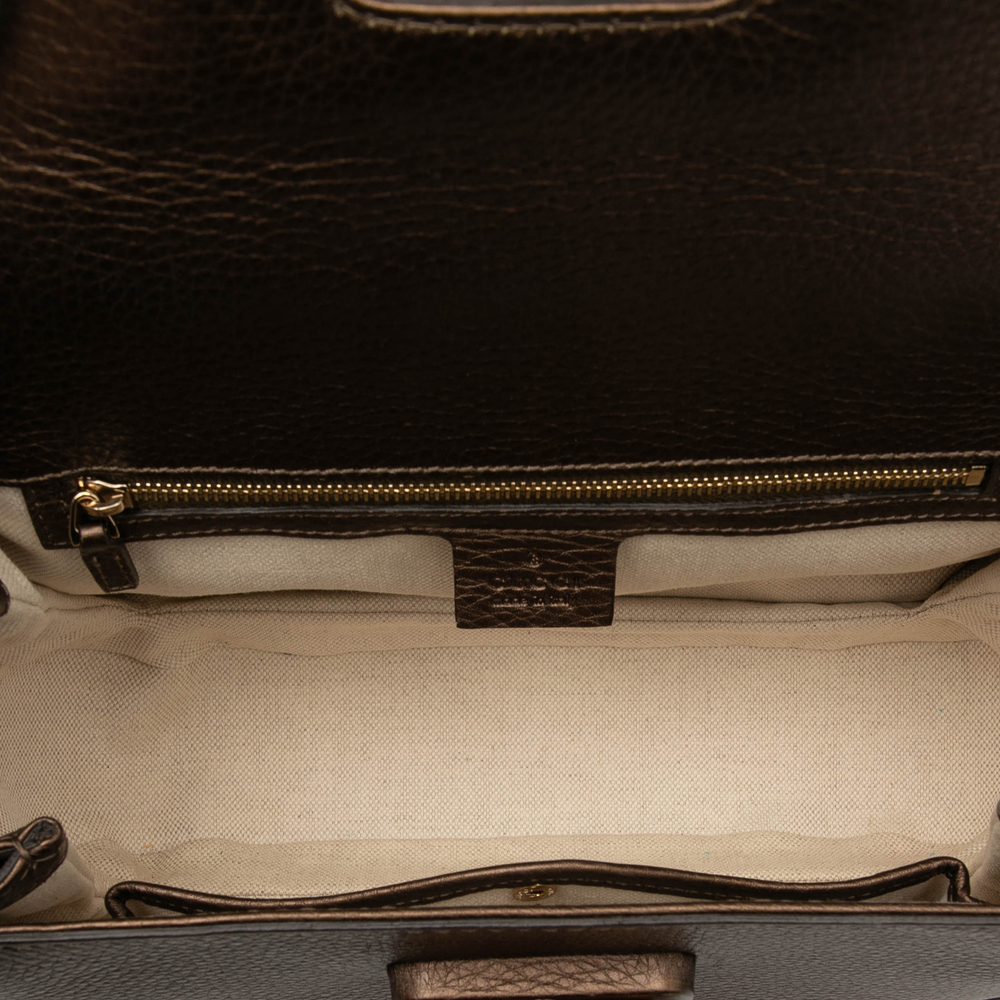 Pre-Loved Gucci Medium Leather New Bamboo Satchel - Picture 4 of 7